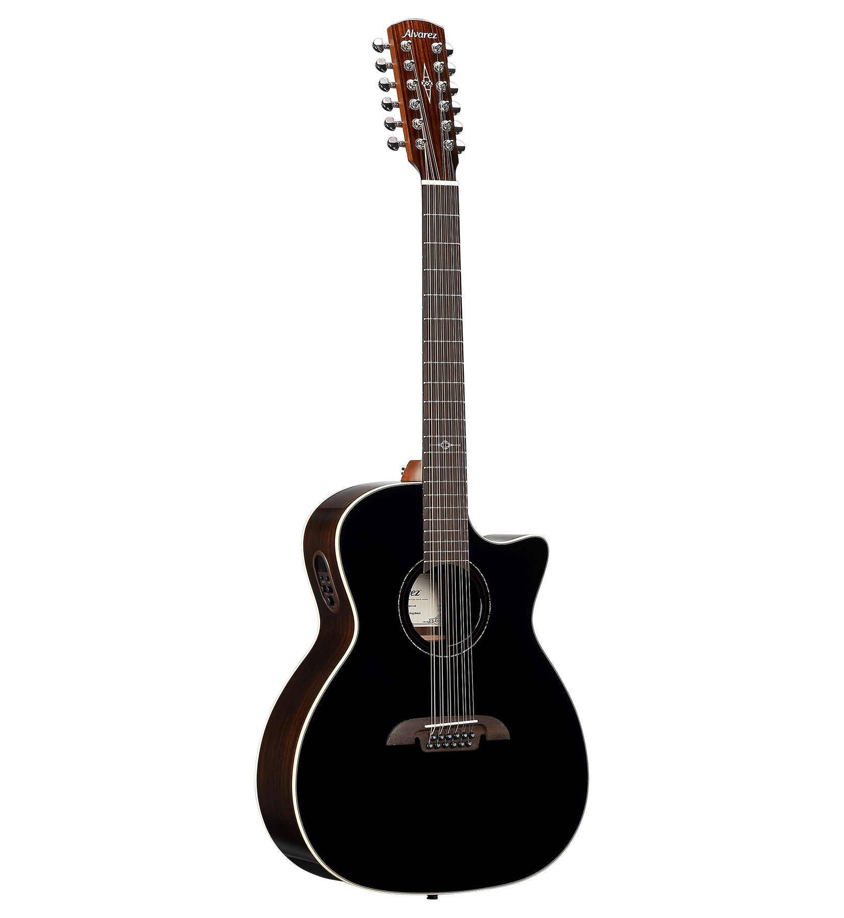 AG70ce 12 String Black 2024 Alvarez Guitars